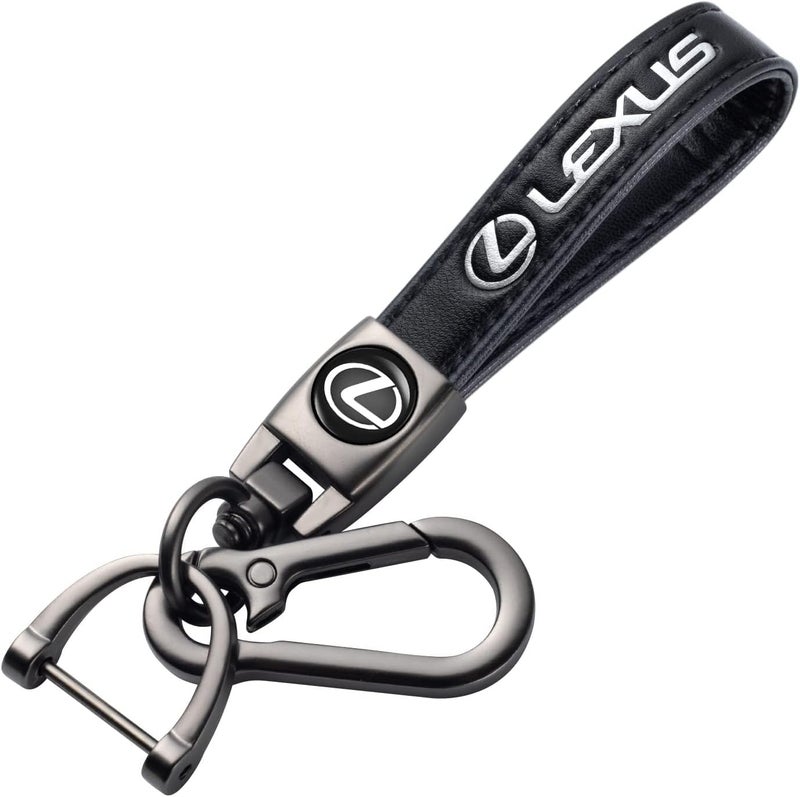 Leather Car Keychain Keyring for Baseball Fans, Car Key Fob Holder Keychain Lanyard for Baseball Fans